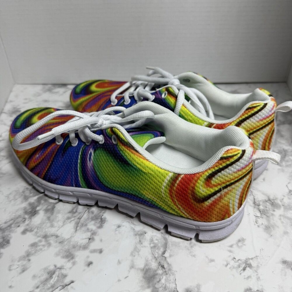 ForU Designs Breathable Lightweight Walking shoes Sneakers Sz 11 Rainbow Colors - Picture 5 of 7